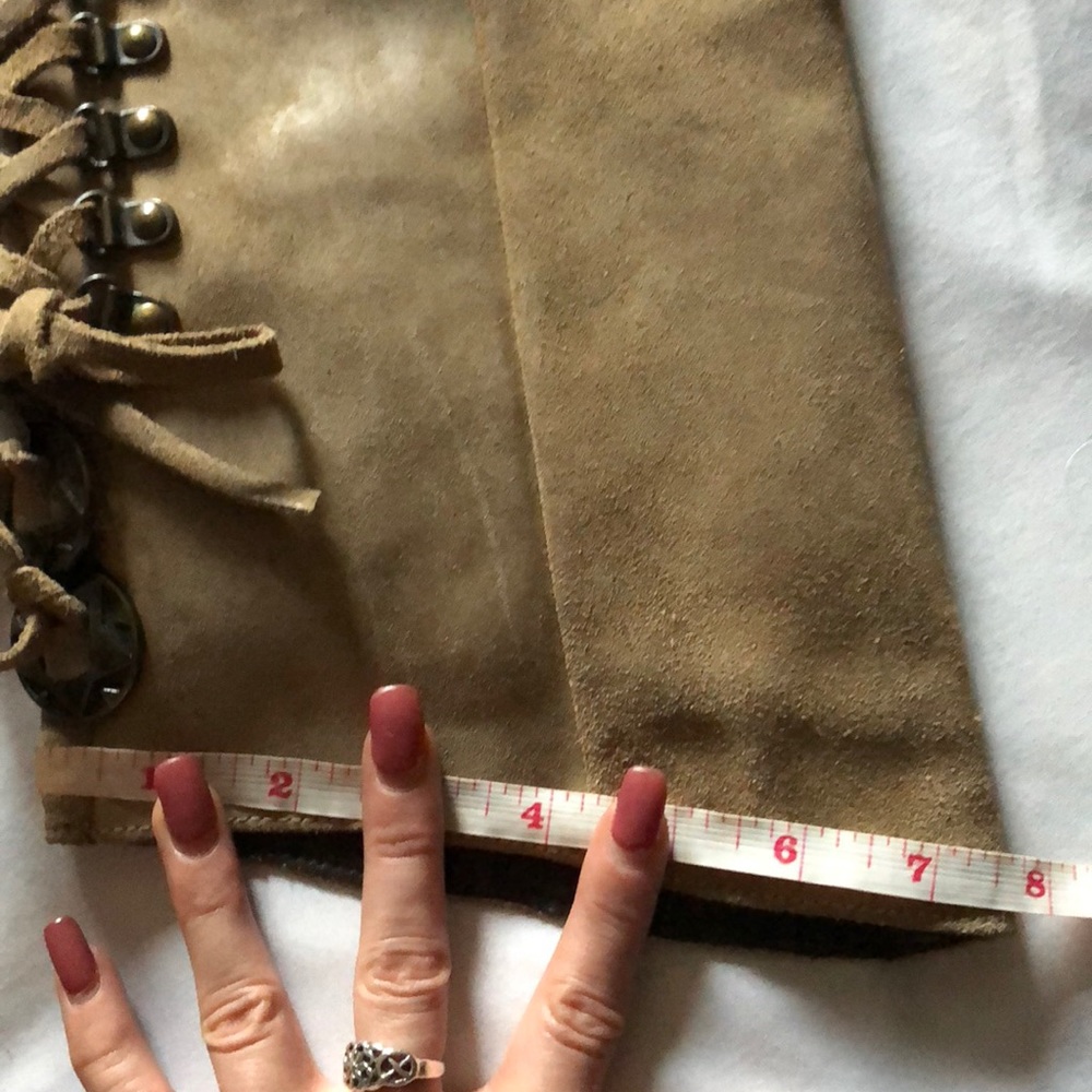 ✨SALE ✨Naughty Monkey leather boots lace up tan - Picture 5 of 5